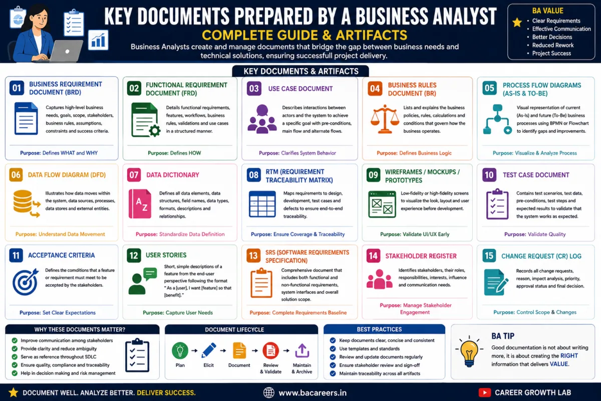Key Documents Prepared by a Business Analyst: Complete Guide & Artifacts