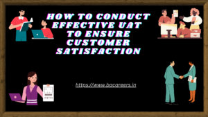Illustration of UAT user acceptance testing process showing business users testing software, validating requirements, reporting defects and business analyst facilitating UAT sign-off
