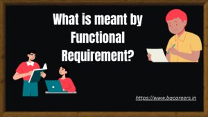 Functional Requirement infographic explaining what a system must do, with examples of login, payment processing, search, notifications, and report generation.