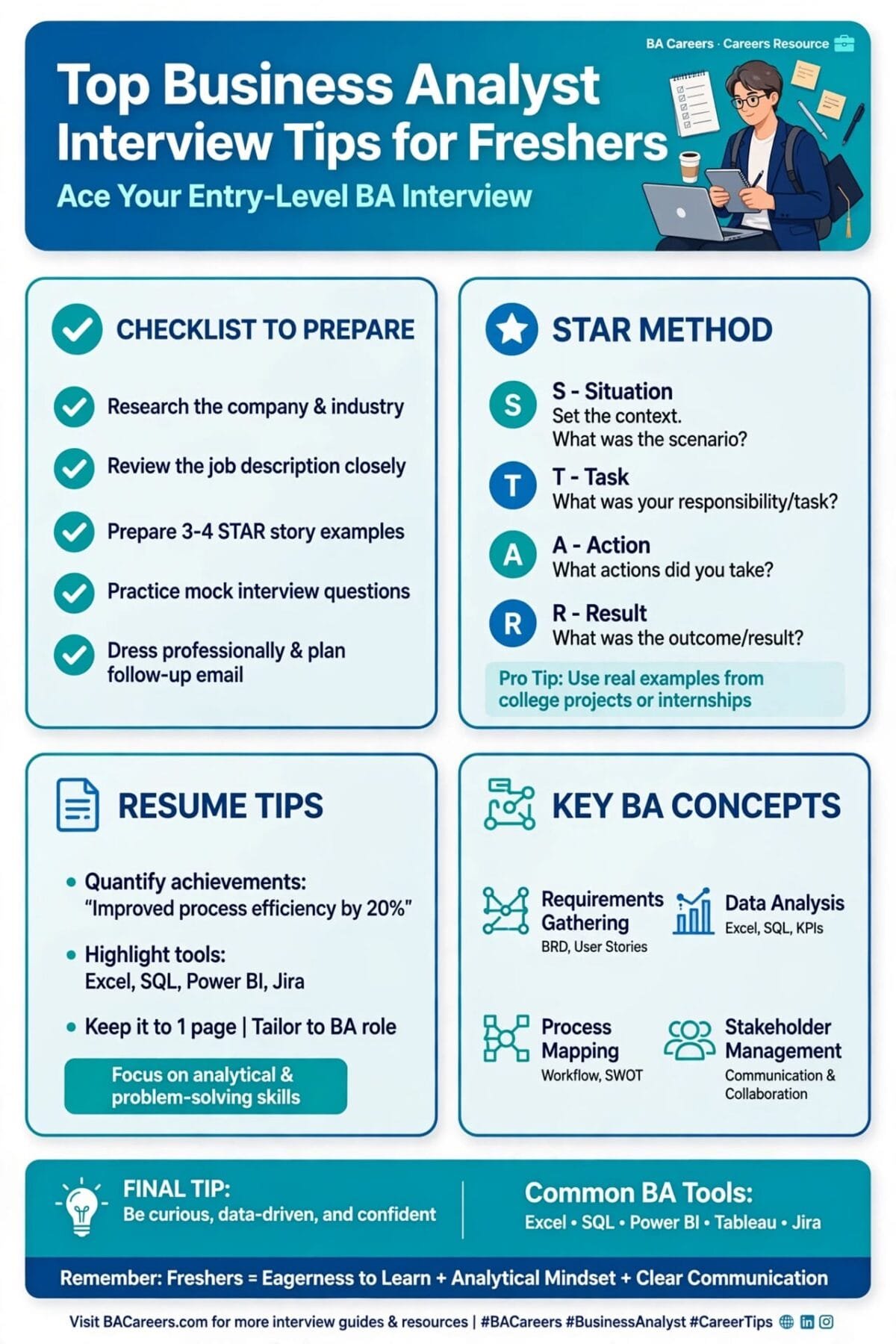Top Business Analyst Interview Tips for Freshers: Ace Your Entry-Level BA Interview