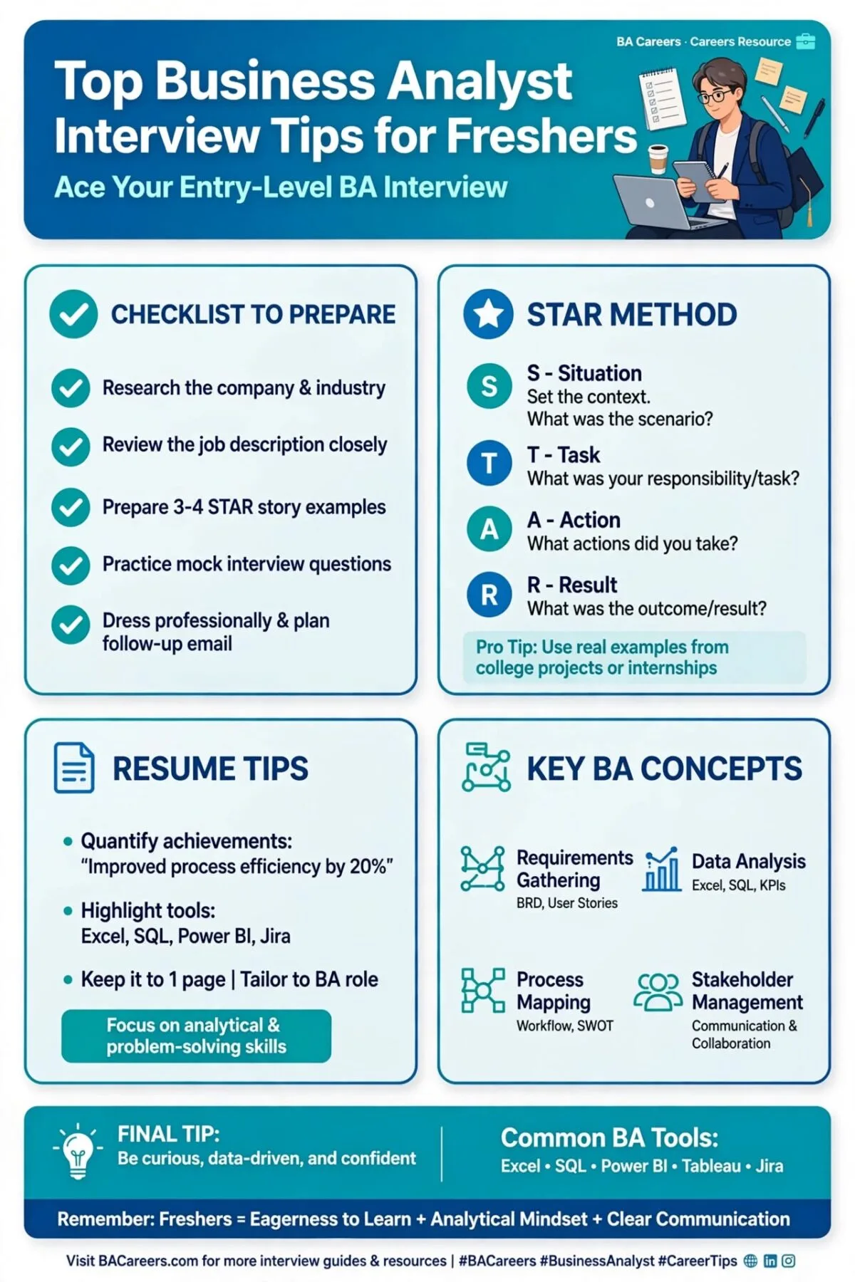 Top Business Analyst Interview Tips for Freshers: Ace Your Entry-Level BA Interview
