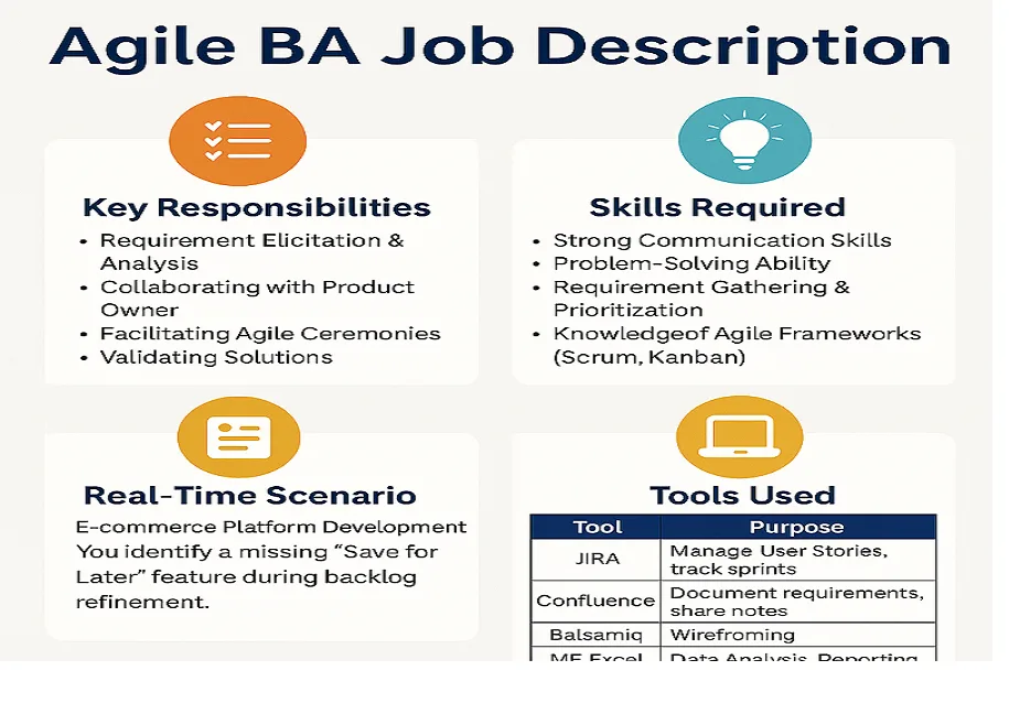 Agile BA Job Description: Complete Guide with Real-Time Scenarios
