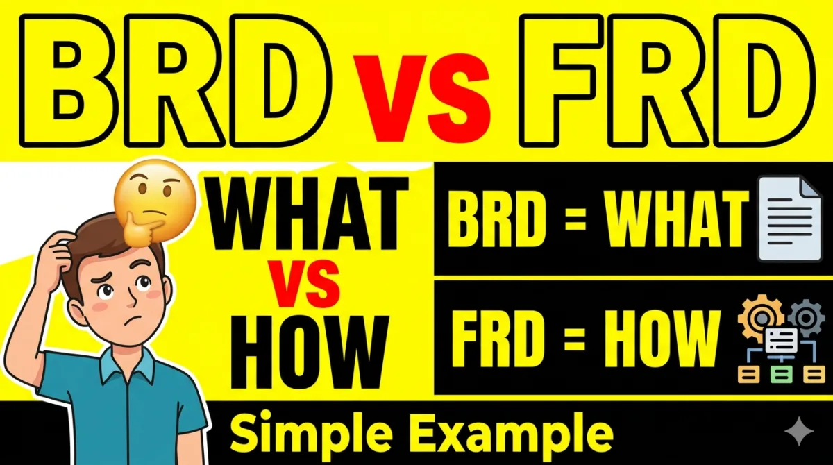 BRD vs FRD Difference with Examples | Business Analyst Guide for Beginners (2026)