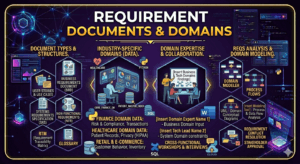 Business analyst documentation templates covering BRD FRD user stories and domain knowledge