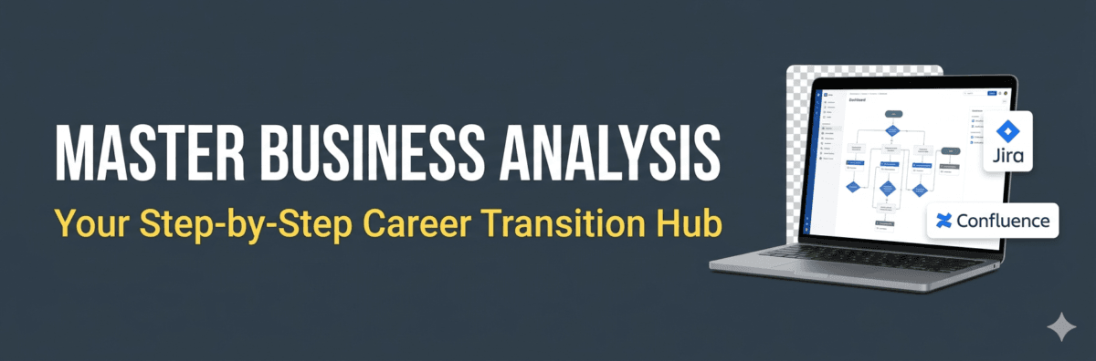 Master Business Analysis career transition roadmap banner for freshers and non-IT professionals