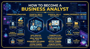 Step by step career guide roadmap and skills required to become a professional business analyst