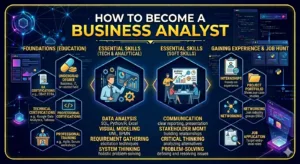Step by step career guide roadmap and skills required to become a professional business analyst