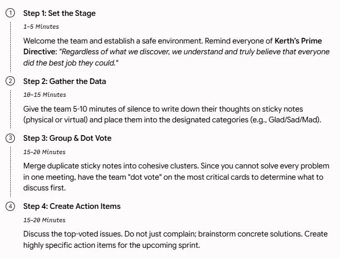 Step-by-Step Facilitating a Retrospective