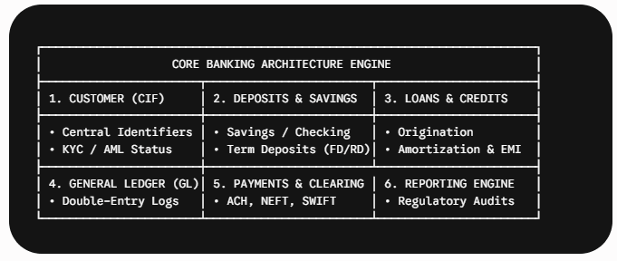 Core Banking Architecture & Module Breakdown